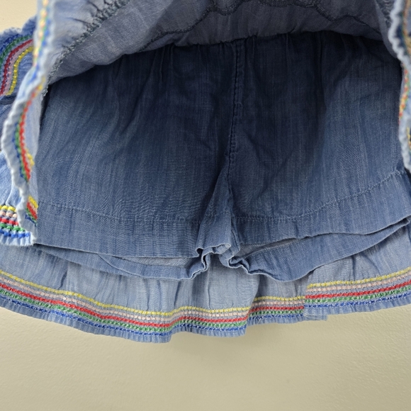 MINI BODEN Ruffle Tiered‎ Woven Skort Multi-color Rainbow Girls Size 6-7 Years - Picture 3 of 8